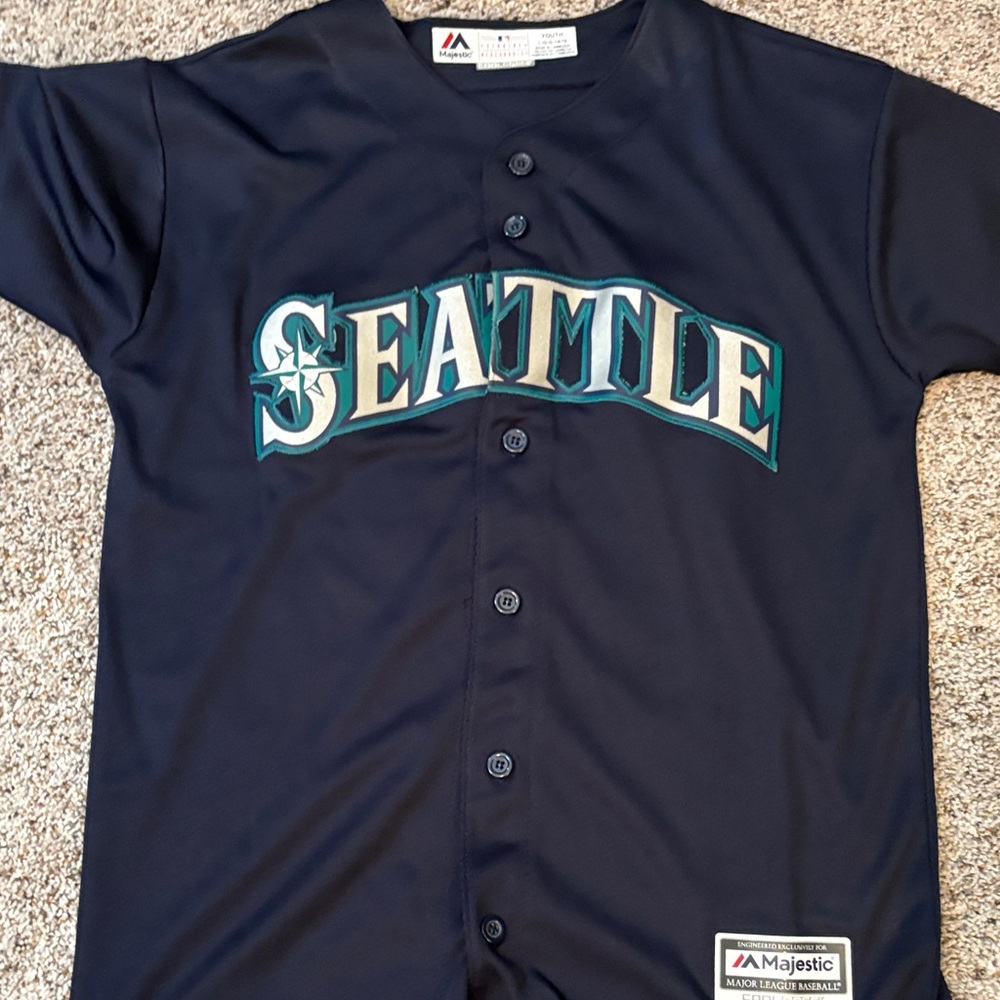 Majestic Kids Seattle Navy Jersey